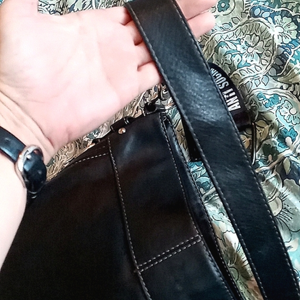 🖤 COACH Black Genuine Leather Hobo Style Shoulder Purse - Picture 10 of 16
